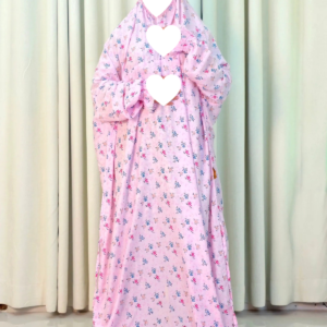 Light Pink Floral Salat Khimar