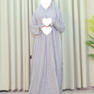 White Dot Salat Long Khimar