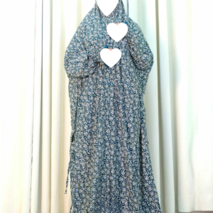 Deep Teal Green Floral Salat Long Khimar